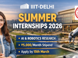 IIIT Delhi Summer Internship 2026